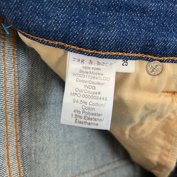Rag & Bone Hi Rise Jeans 25 - Picture 6 of 6